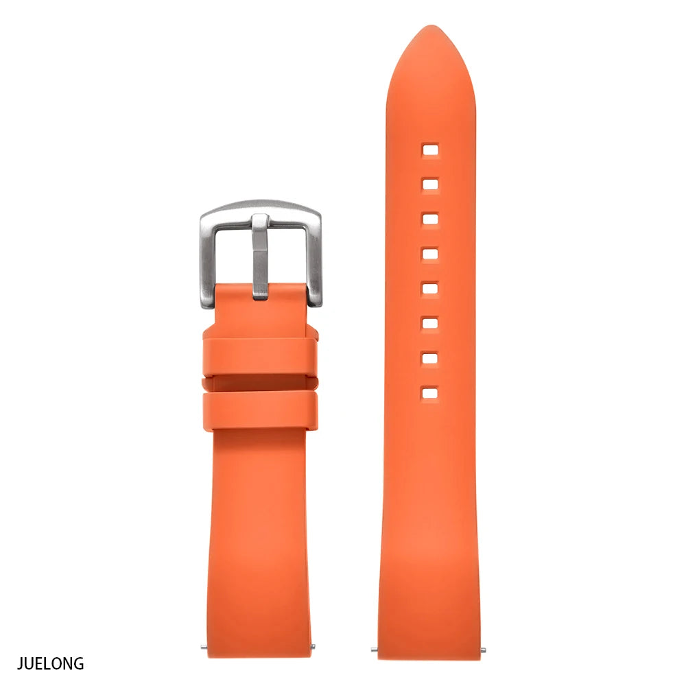 Classic FKM Watch Bands 18mm 19mm 20mm 21mm 22mm 23mm 24mm FKM Rubber Watch Strap Quick Release For Traditional Diving Watches