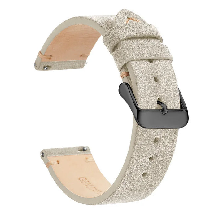Genuine Leather Quick-Release Watch Strap 14–22mm