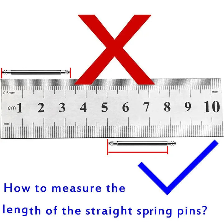 316L Stainless Steel Watch Band Spring Bars 1.5–2.0mm (Repair Tool Pins)