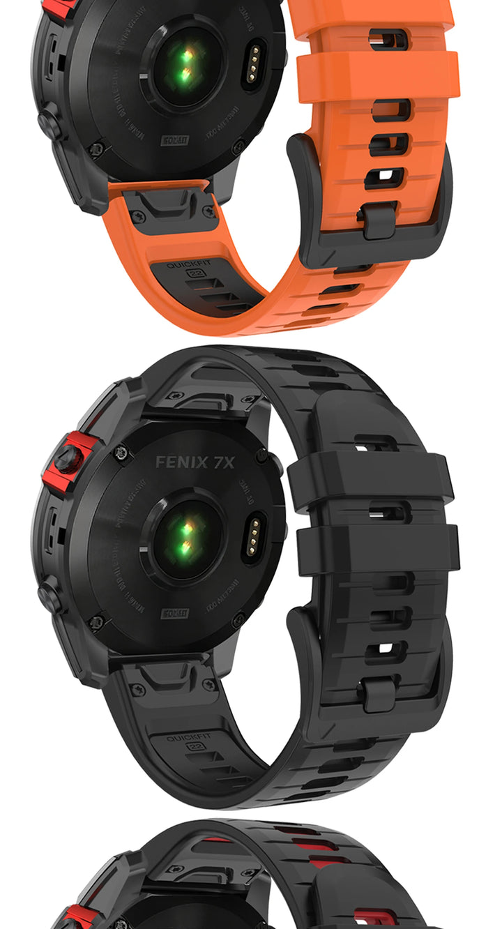 QuickFit Silicone Strap for Garmin Fenix, Epix & Enduro (22-26mm)