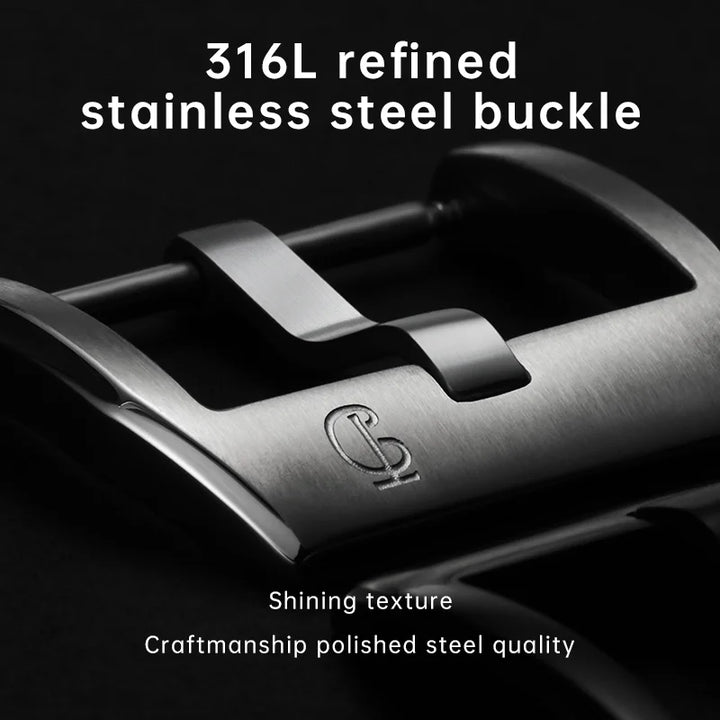 316L Stainless Steel Watch Buckle 18–20mm Silver/Black/Rose Gold – MAIKES