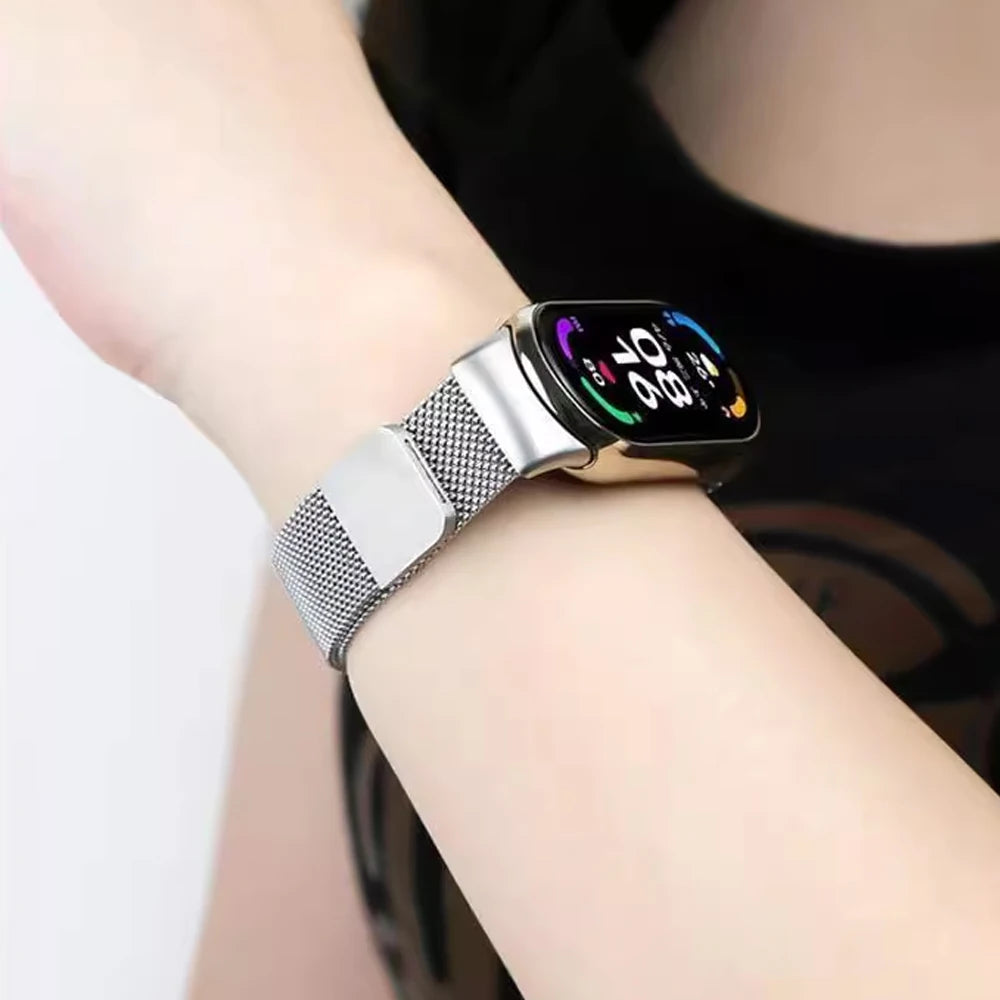 Stainless Steel Magnetic Strap for Xiaomi Mi Band 8, 9, 10