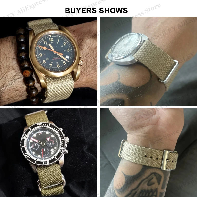 Cotton Nylon Military Watch Strap 20/22mm (Sport Band)