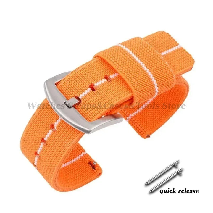 Nylon Watch Band 18mm 20mm 22mm 24mm Woven Elastic Strap for Seiko for Omega Quick Release Wristband Military Men's Sport Bands