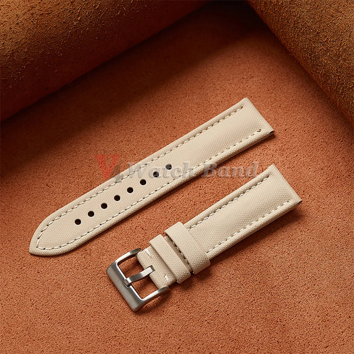 Genuine Sailcloth Watch Band Premium Sailcloth Strap 18mm 19mm 21mm Waterproof Nylon Quick Release Bracelet 20mm 22mm Wristbelt