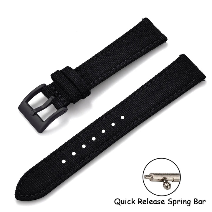 Sailcloth Nylon Watch Strap – 18-22mm Quick Release