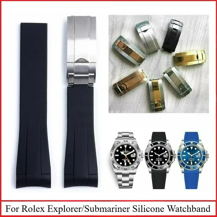 Silicone Watch Strap 20–21mm for Rolex Submariner & Daytona