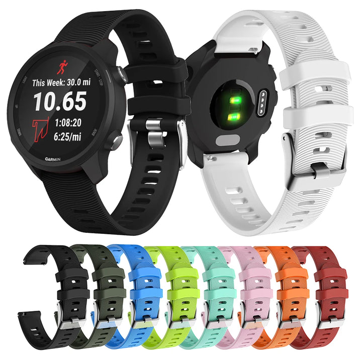 20mm Silicone Watch Strap for Garmin Forerunner & Venu Series