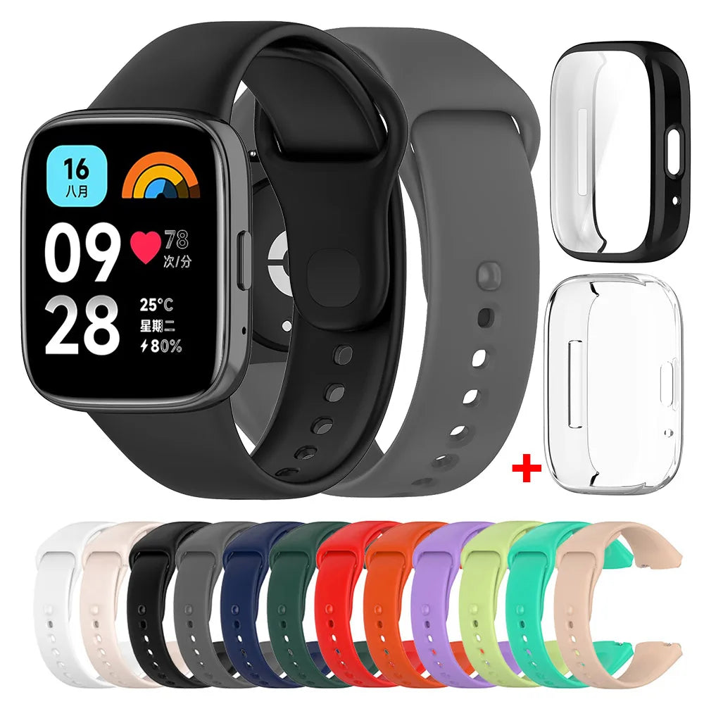 Redmi Watch 3 Active/Lite Silicone Strap + TPU Case