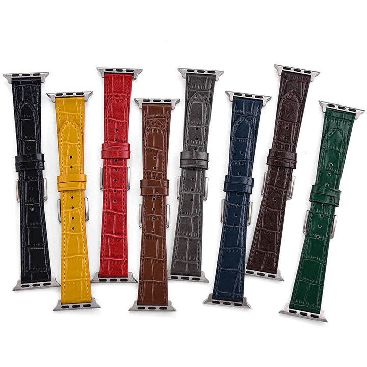 Leather Strap for Apple Watch Strap 49mm 44mm 45mm 42mm 38mm 40mm 41mm Woman Man Bracelet iWatch Series 10 9 8 7 6 5 4 SE Ultra2