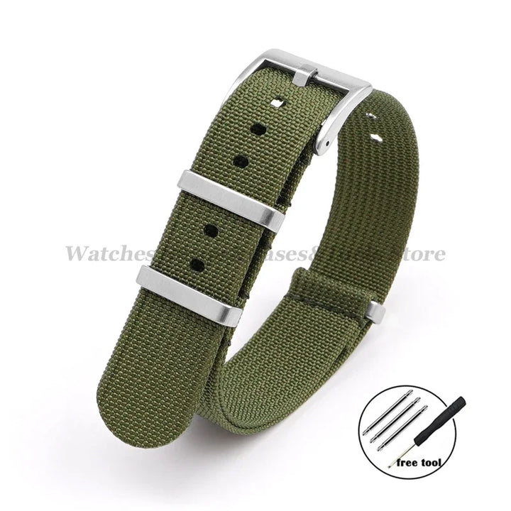 Universal Fabric Braid Watch Band 18mm 20mm 22mm Belt Men Nylon Bracelet for Omega for Huawei Watch GT4/GT3/2 Watch Accessories
