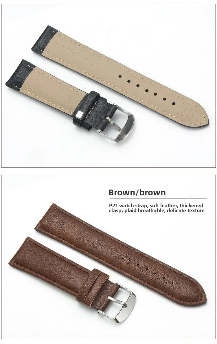 Brown PU Leather Watch Strap 20/22mm (Unisex)