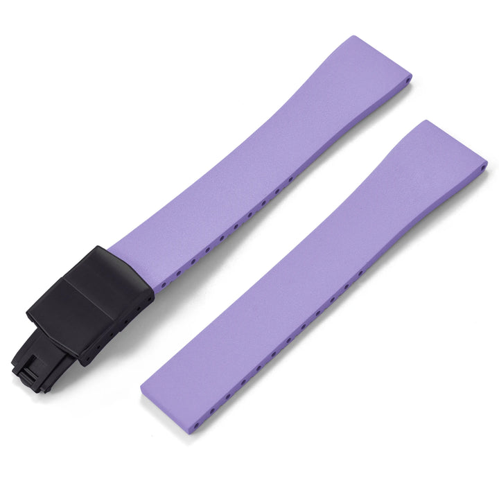 JUELONG FKM CTS Rubber Strap Quick Release Butterfly Black Buckle 16mm 18mm 19mm 20mm 21mm 22mm CTS Rubber WatchBand Cut to Size