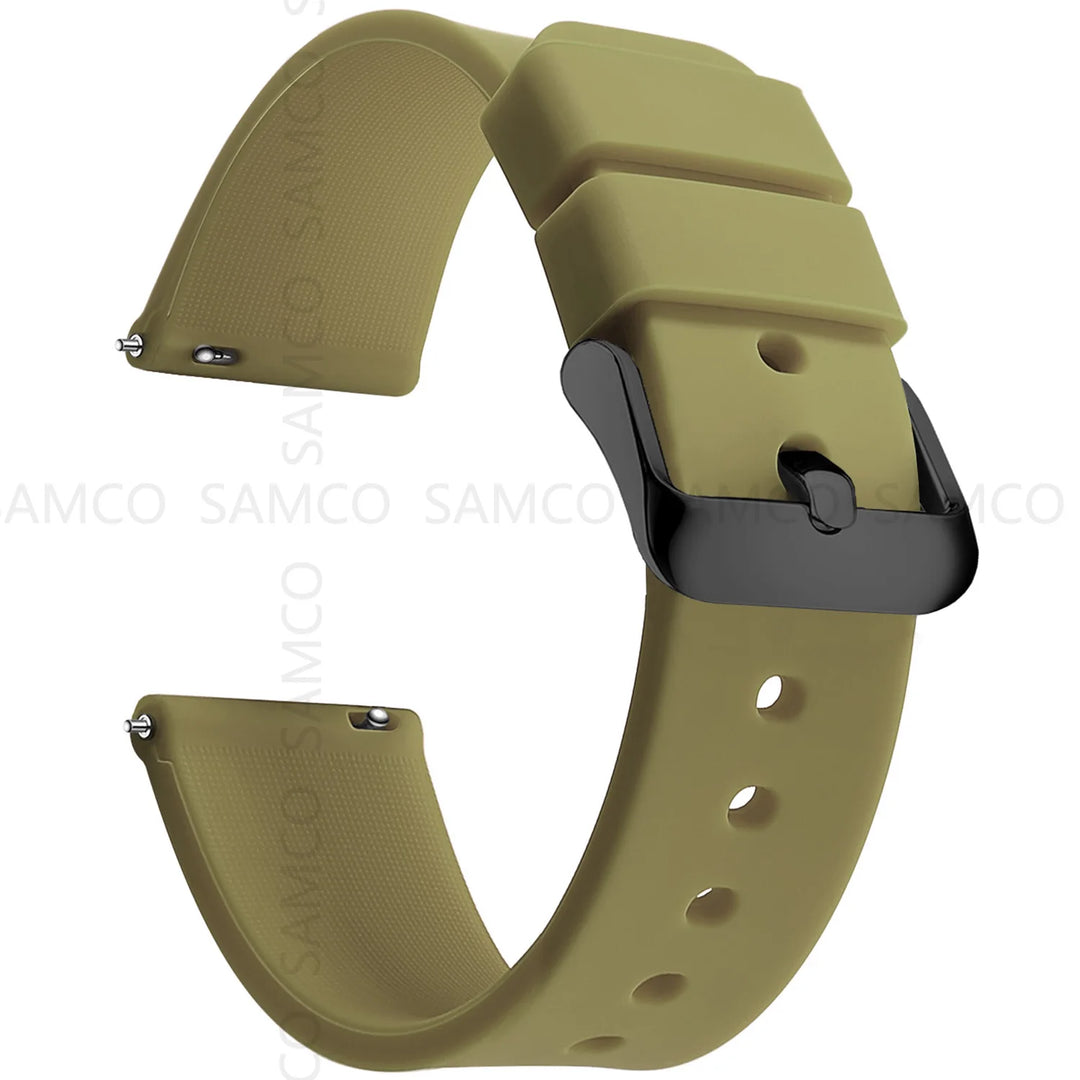Fashion Silicone Watch Straps – Multiple Colors (14–24mm)