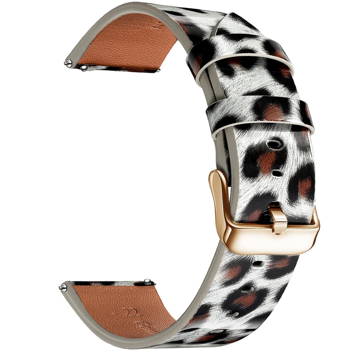 Leopard Print Leather Watch Strap 20/22mm (Quick Release)