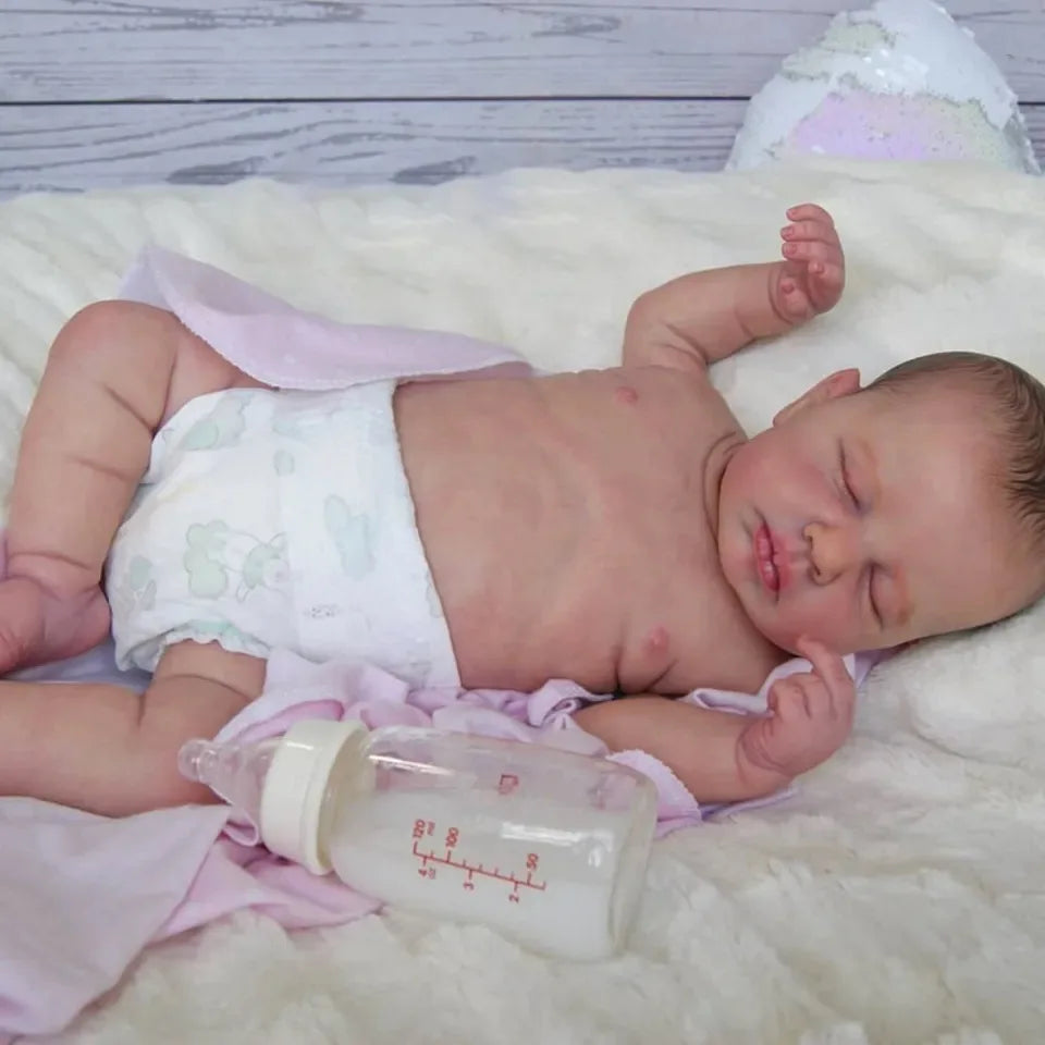 Loulou 49 cm Full‑Body Vinyl Reborn Baby Doll