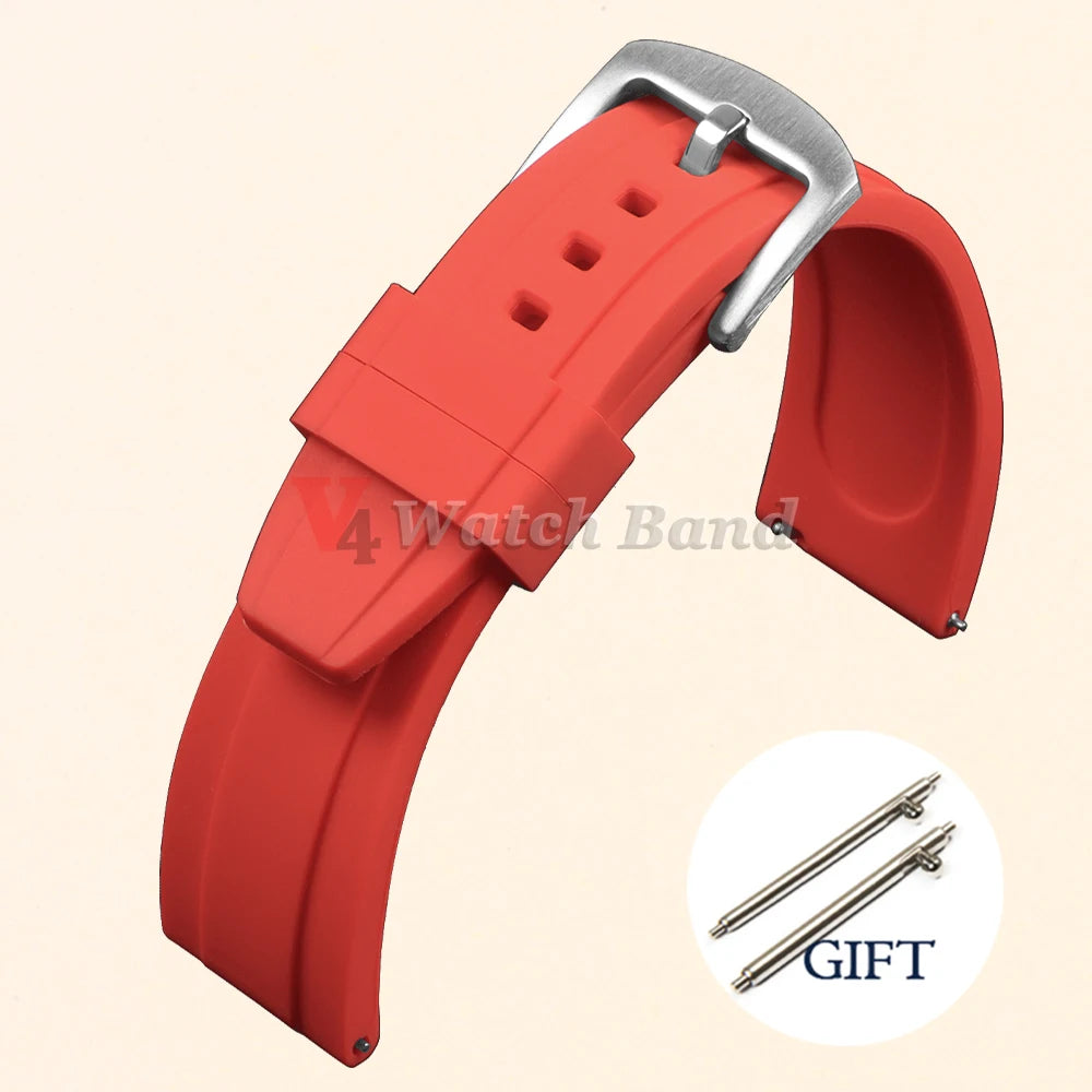 Universal Waterproof Silicone/Rubber Watch Strap 20/22mm