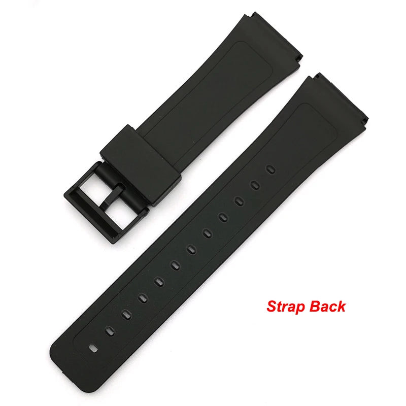 Silicone Watch Strap for Casio – 12–22mm, W800H/F91W/AE1200 Series