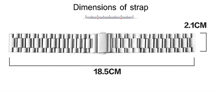 Black & White Steel Watch Band 20–24mm for Samsung Gear S3–S5 (46/42mm)