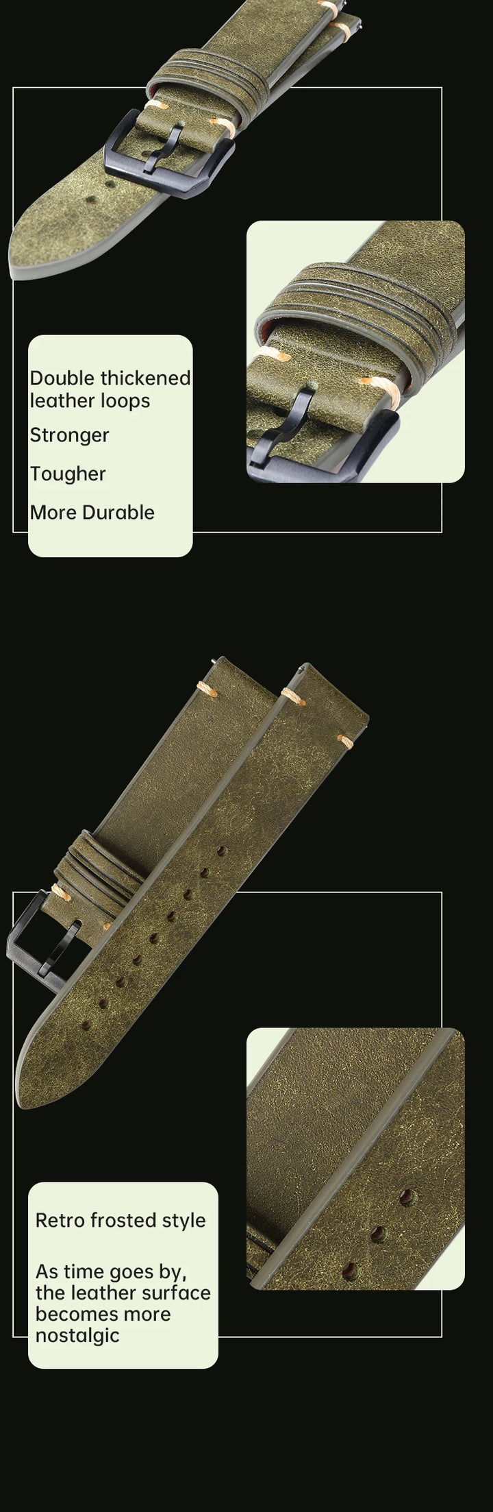 Top Full Grain Leather Watch Strap Quick Release For IWC MIDO SEIKO Watchband Accessories Bracelet Italian Cowhide Watch Band