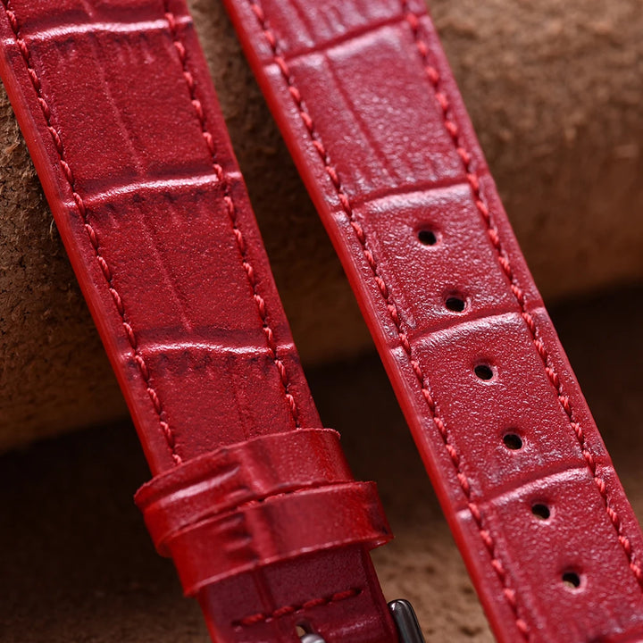 16/18/19/20/21/22mm Slub Pattern Leather Watch Strap Quick Release Leather Watch Band Women Men for Omega Seiko Cartier Bracelet