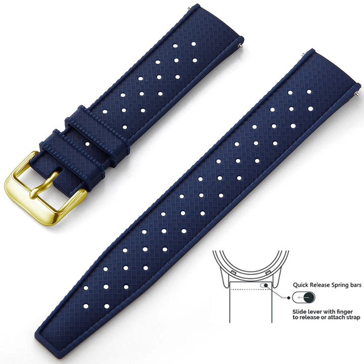 Tropical Silicone Watch Band 18–22mm (Quick Release)