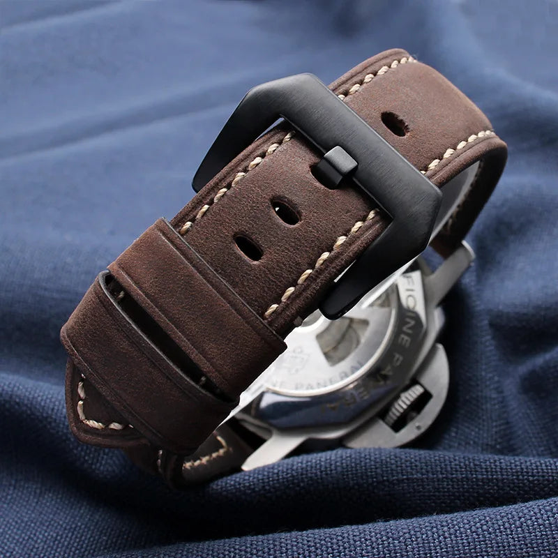 Genuine Leather Watch Strap – 20-26mm Crazy Horse for Panerai PAM111/441/312