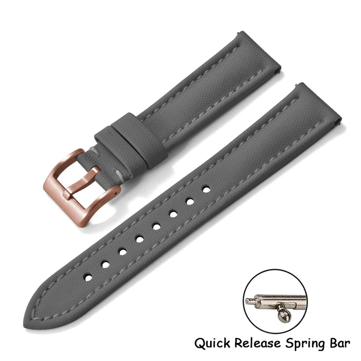 Universal Sailcloth Watch Band 18mm 20mm22mm Sailcloth Leather Strap Qucik Release Bracelet Accessories for Omega for Seiko Belt