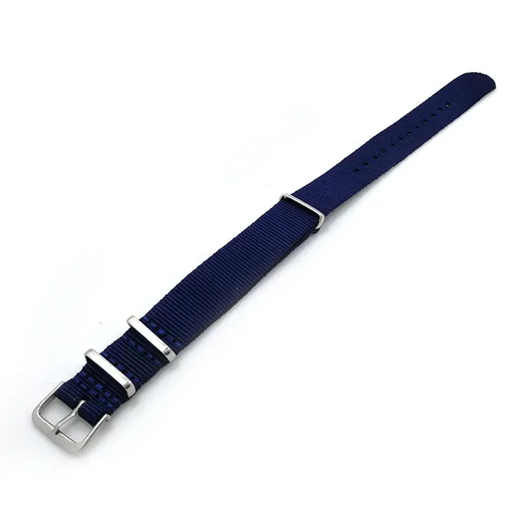 Fabric Nylon Woven Watch Strap 14–22mm (Steel Buckle)