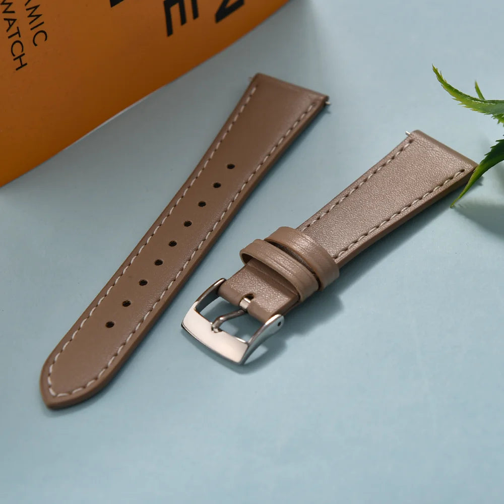 Leather Watch Strap – Quick Release, 20/22mm, Universal for Omega, Seiko & Cartier