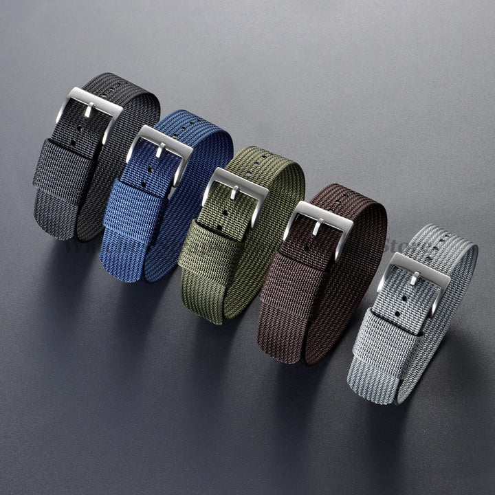 Nylon Watch Strap (18–22mm) – Breathable Sport Canvas