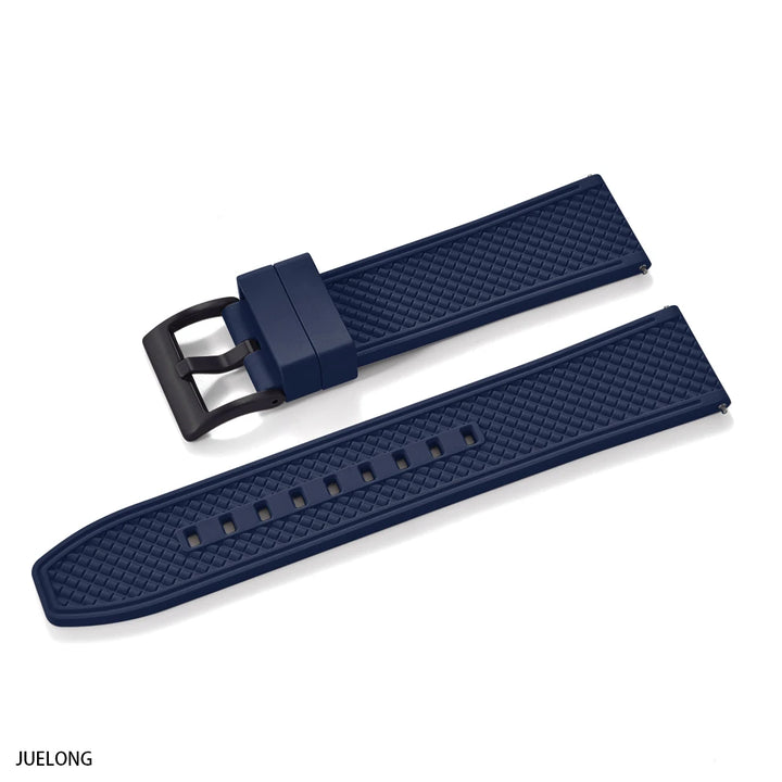 HAISCH Bullet-Shaped FKM Rubber Watch Strap – 18-24mm, Quick Release, Waterproof