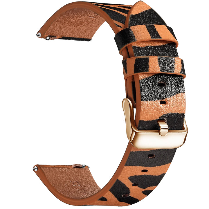 Leopard Print Leather Watch Strap 20/22mm (Quick Release)