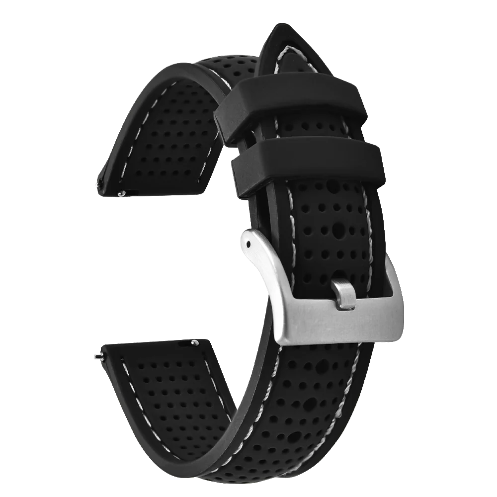 NATOBELT Soft Porous Rubber Watch Strap – Quick Release (18-22mm)