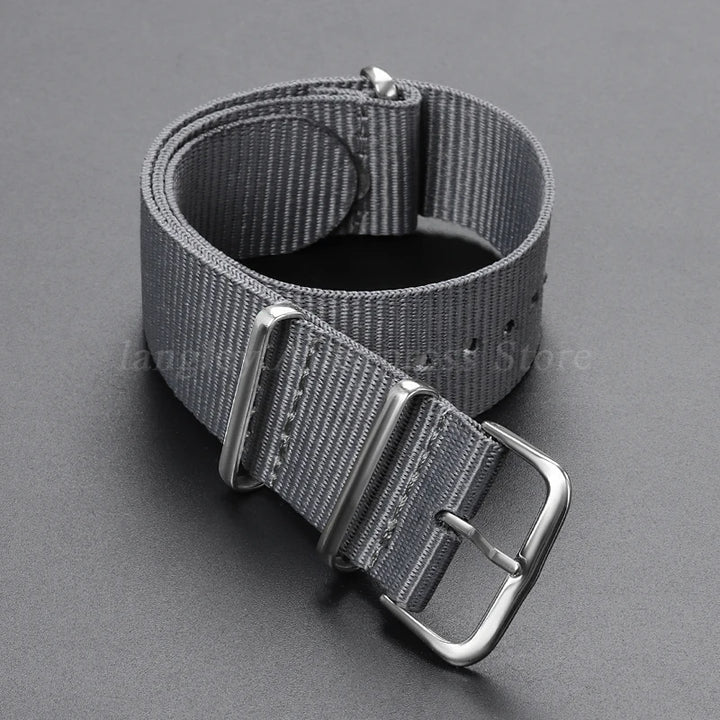 Nylon Army Sport Strap (18–22mm) – Black & Green