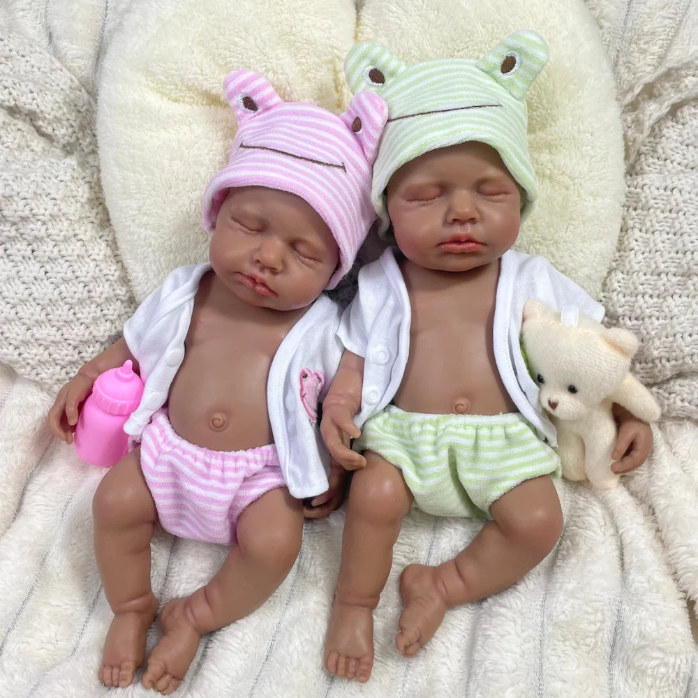 32 cm African American Loulou Full Silicone Reborn Baby – Soft Washable Body