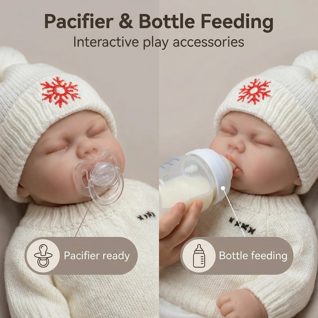 NPK 12inch Solid Silicone Reborn Baby Doll Stretchable Collectible Art Doll Pickle Version