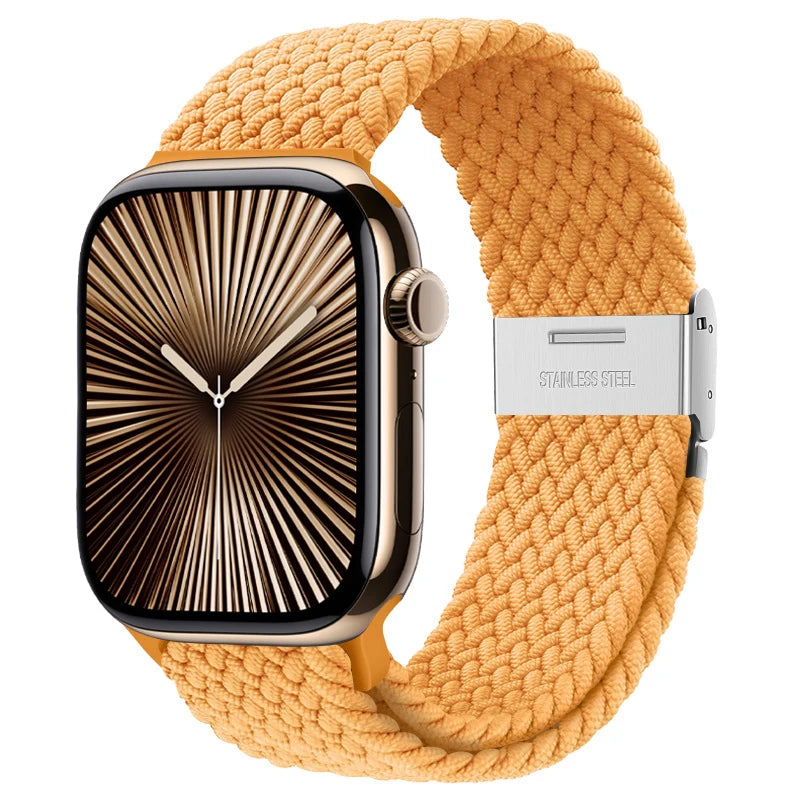 Strap For Apple watch band 46mm 45mm 44mm 49mm 40mm 41mm 42mm Braided loop correa bracelet iWatch series 10 8 9 7 5 se 6 4 Ultra
