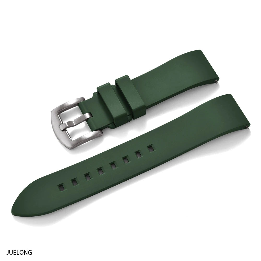 JUELONG New Classic FKM Fluorine Rubber Watch Strap Quick Release 18mm-19-20mm-21-22mm 23-24mm For Each Brand Diving Watch Bands