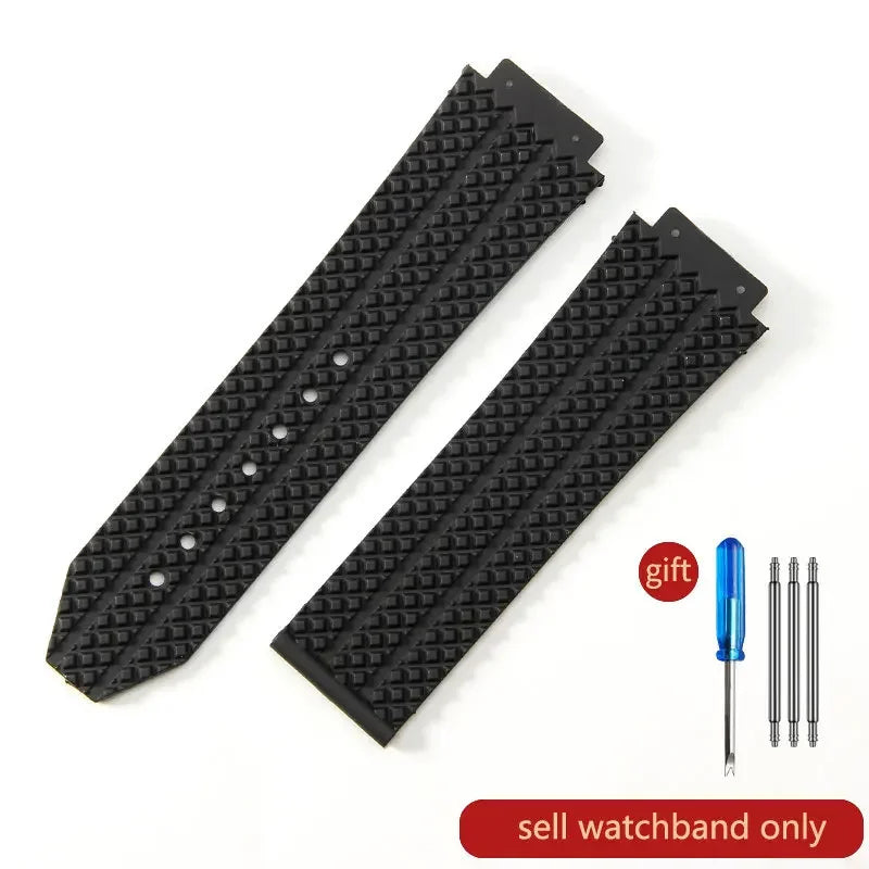 Silicone Rubber Watch Strap for Hublot (26×19mm, 24×17mm)