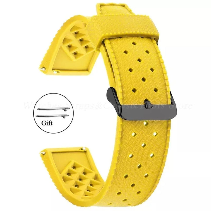 Premium Grade Tropic Silicone Watch Strap 20mm 22mm For Seiko For Oris For Omega Quick Release Diving Waterproof Rubber Bracelet