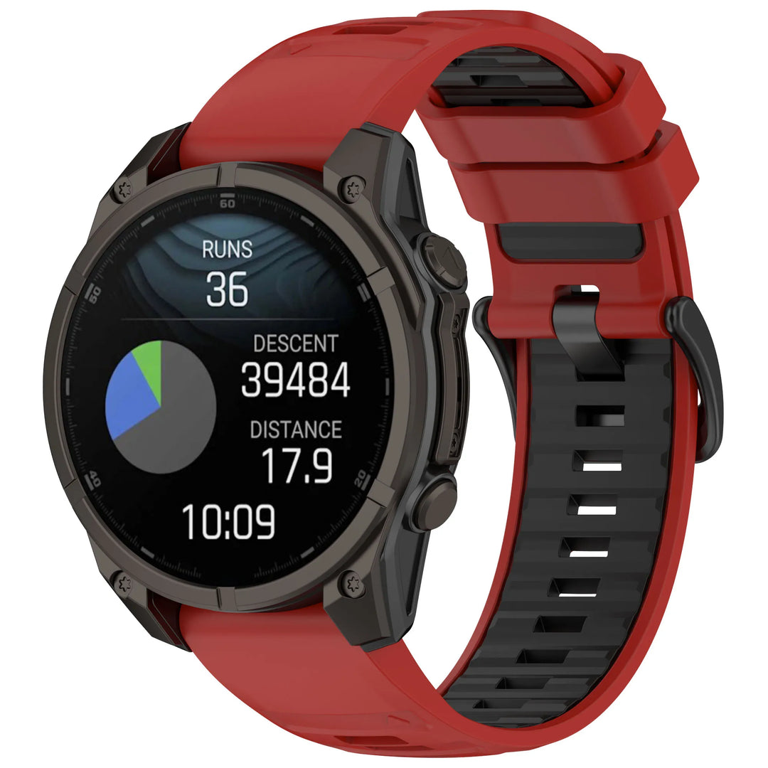 Title: Quick Release Silicone Watch Strap 20/22/26mm for Garmin Fenix 6–8 Series