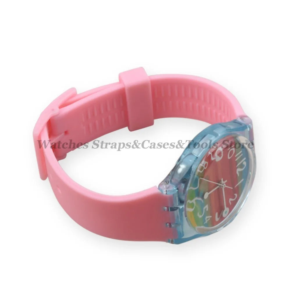 Soft Silicone Rubber Watch Band 16–20mm for Swatch (Sports Replacement)