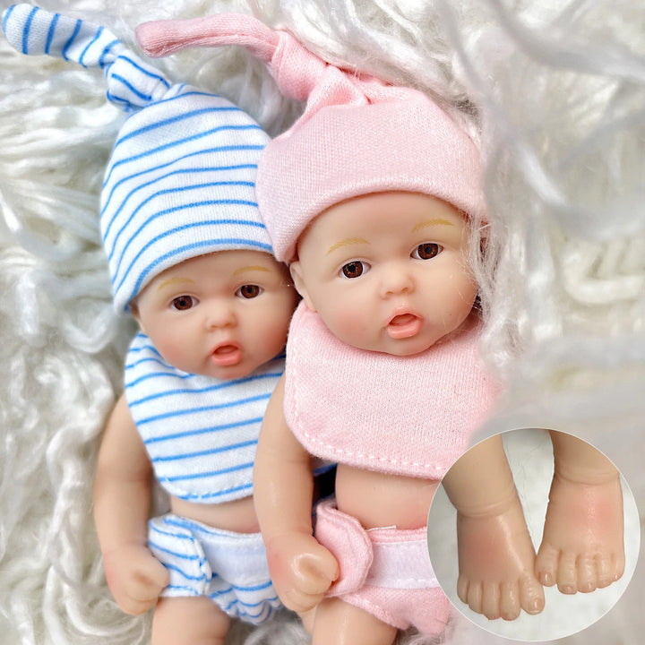 6″ Mini Silicone Reborn Baby Girl – Lifelike Palm Doll