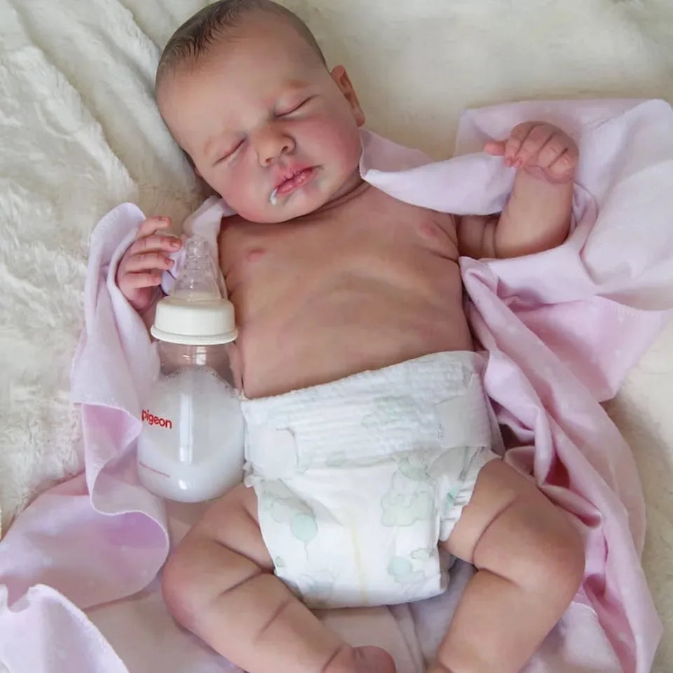 Loulou 49 cm Full‑Body Vinyl Reborn Baby Doll