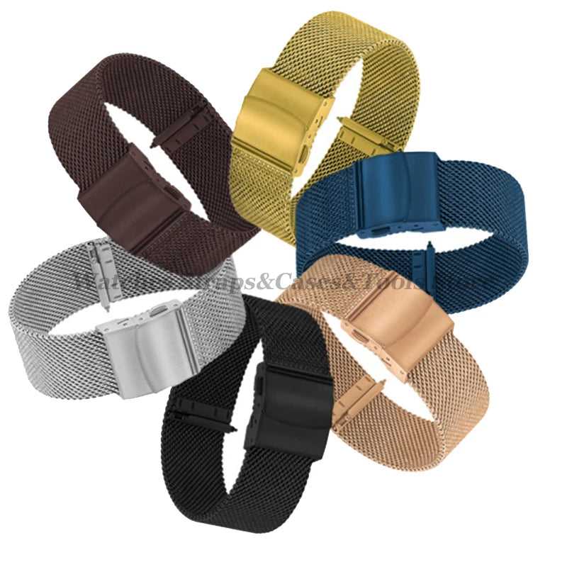 Stainless Steel Milanese Mesh Watch Strap – 12–24mm