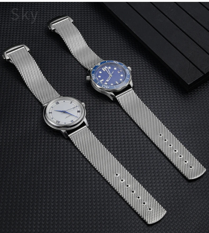 Milanese Mesh Steel Watch Band 20mm for Omega Haima 300