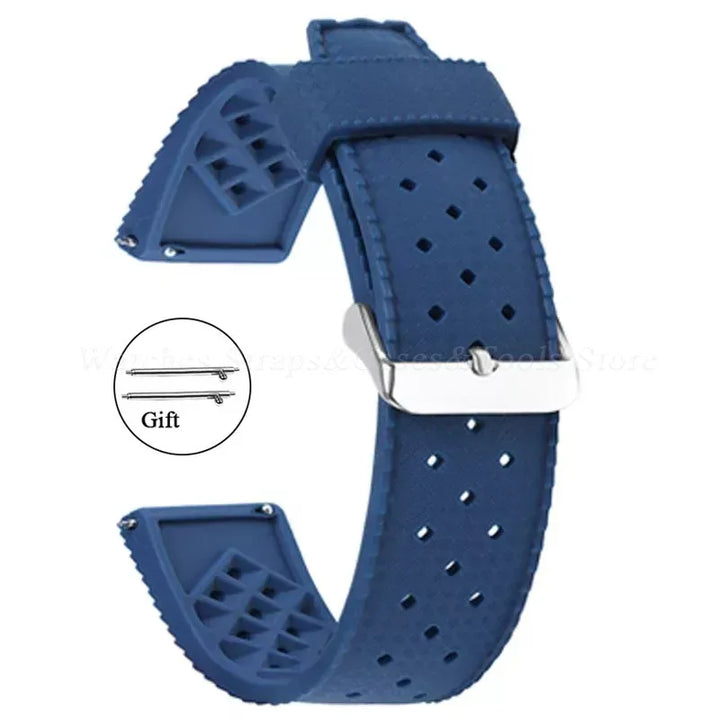 Premium Grade Tropic Silicone Watch Strap 20mm 22mm For Seiko For Oris For Omega Quick Release Diving Waterproof Rubber Bracelet