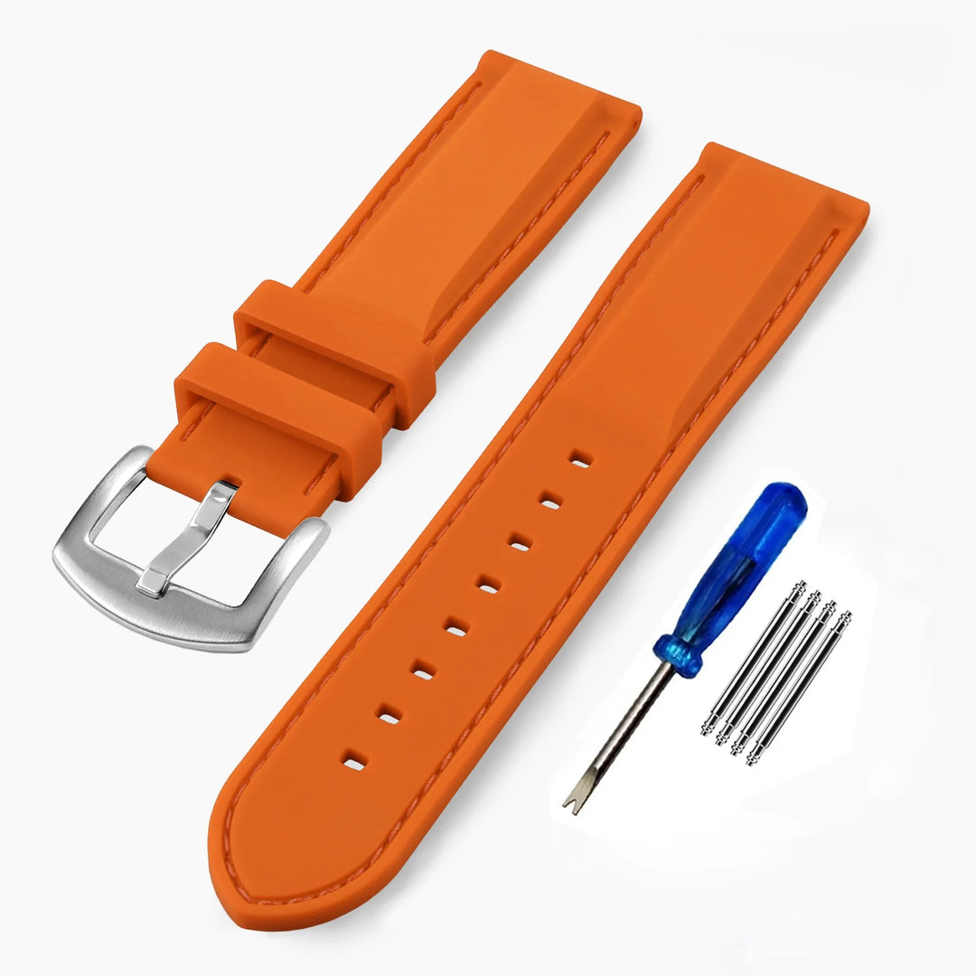 Silicone Rubber Watch Band 20–22mm (Soft & Comfortable Replacement)