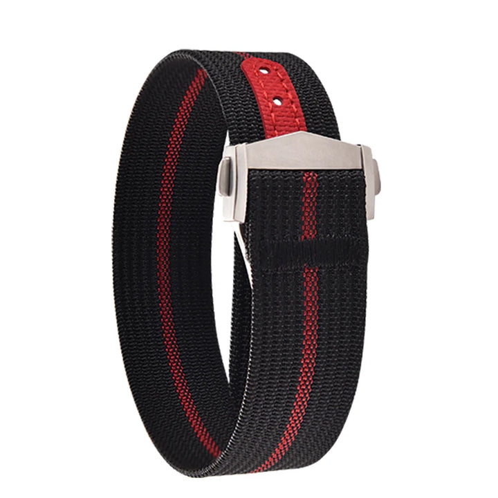 JUELONG 18mm 20mm 22mm Sailcloth Watch Strap Canvas Rubber Hole Sport Waterproof Folding Buckle Watchband For Omega Swatch Moon